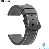 Bracelet Gris 20mm Haylou rechange Simili cuir # Livraison Gratuite