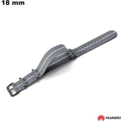Armband 18 mm Uhr Grau Huawei Stoff
