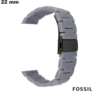Bracelet Gris 22mm Résine de montre Fossil | Qualité Premium