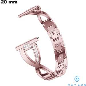 Bracciale Haylou Acciaio Inox 20 mm Rosa strass ● Spedizione Gratuita Bracciale Haylou Acciaio Inox 20 mm Rosa strass ● Spedizione Gratuita