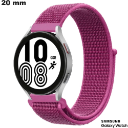 Pulsera de tejido Samsung 20 mm Velcro Rosa