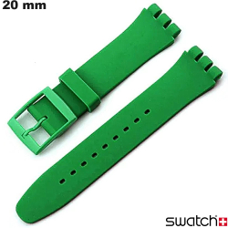 Pulseira Swatch 20 mm de relógio Silicone Verde