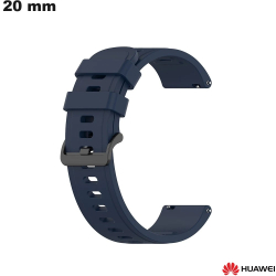Bracelet 20mm Bleu Silicone Huawei montre connectée