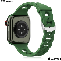 Groene armband voor Apple Watch 22mm van roestvrij staal van hoge kwaliteit