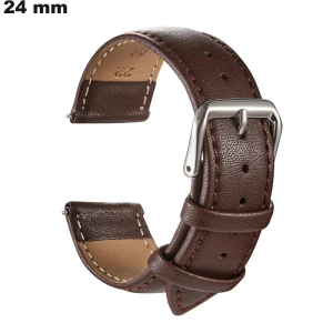 Echtes Lederarmband Braun 24mm Universal ● Versand 24h