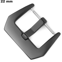 Black 22 mm Stainless Steel Clasp Bracelet