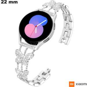 Bracelet de montre Argenté Xiaomi Papillon Acier Inox de qualité