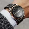 Raffiniertes Fossil Schwarz 18 mm Armband aus hochwertigem PU-Leder