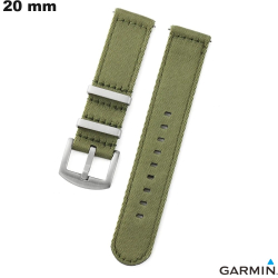 Pulsera de Nylon Confortable Garmin Reloj Verde 20mm