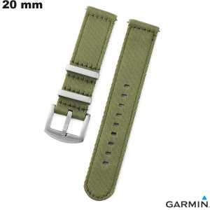 Armband Nylon Komfortabel Garmin Uhr Grün 20mm von hoher Qualität