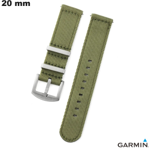 Bracciale Nylon Confortevole Garmin orologio Verde 20mm di qualità