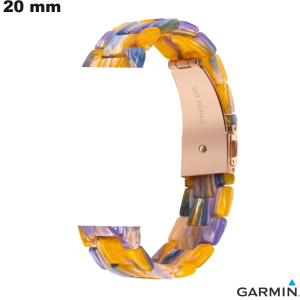 Acheter Bracelet montre connectée Résine Garmin 20 mm Orange