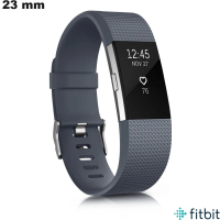 Pulsera de silicone gris de 23 mm para FitBit, reloj inteligente barato