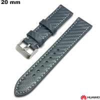 Echtes Leder Smartwatch Armband Grau 20mm für Huawei kaufen