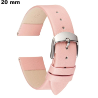 Echtheitslederarmband 20 mm für Uhr Rosa: Versand in 24h