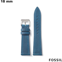 Armband 18mm Blau Smartwatch Echtes Leder Fossil von hoher Qualität