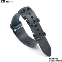 Echte Leder Smartwatch Armband Samsung Blau 20 mm kaufen