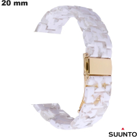 Bracciale 20 mm Resina per orologio Suunto Bianco di qualità