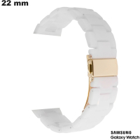 Bracciale in resina bianco per orologio Samsung 22 mm economico