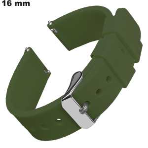 16mm Green Rubber Watch Bracelet # Free Shipping