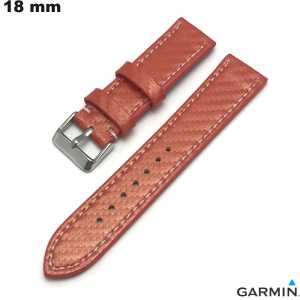 Verkauf 18 mm orange Smartwatch-Armband aus Leder Garmin Verkauf 18 mm orange Smartwatch-Armband aus Leder Garmin