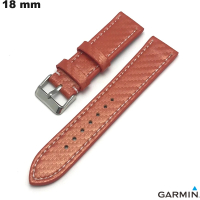Verkauf 18 mm orange Smartwatch-Armband aus Leder Garmin