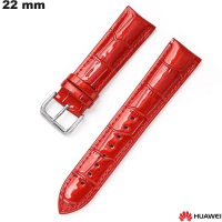 Bracciale 22mm Huawei in vera pelle rossa per smartwatch economico