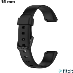 Bracelet Noir 15 mm FitBit Silicone de montre (Luxe)