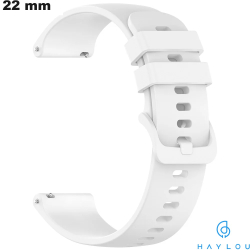 Bracelete de Silicona Branco para relógio Haylou 22 mm
