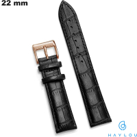 Bracelet montre Noir 22mm Haylou Cuir véritable pas cher