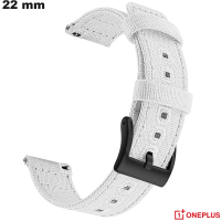 Braccialetto in tessuto OnePlus per smartwatch bianco 22mm di qualità