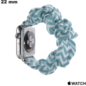 Armband Tissu 22 mm Blauw Apple Watch voor horloge goedkoop