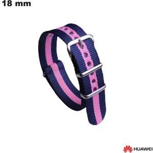 Armband Huawei 18mm Nylon Blauwe slimme horloge van kwaliteit Armband Huawei 18mm Nylon Blauwe slimme horloge van kwaliteit