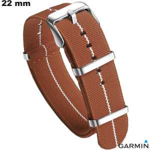 Bracelete 22mm Marrom Garmin Nato Nylon relógio conectado de qualidade