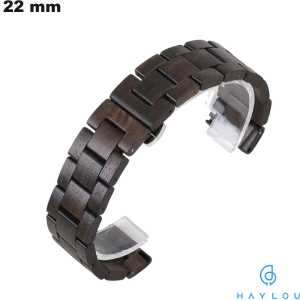 Bracelet de smartwatch 22 mm Noir Haylou Bois | Port Offert Bracelet de smartwatch 22 mm Noir Haylou Bois | Port Offert