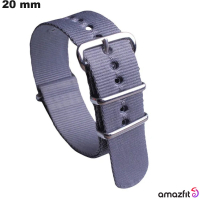 Bracelet 20mm Amazfit Gris Nylon smartwatch - Frais de Port 3,99€