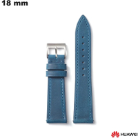 Bracciale 18mm per smartwatch Blu Pelle Huawei di qualità