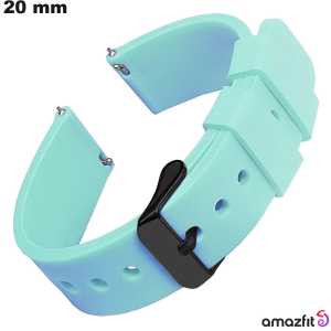 Bracelet doux Amazfit Caoutchouc montre connectée Bleu de qualité