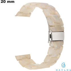 Bracelet Haylou montre connectée Résine Blanc 20mm