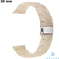 Bracelet Haylou montre connectée Résine Blanc 20mm pas cher