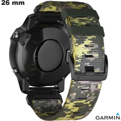 Bracelet Garmin Tissu montre connectée QuickFit 26 mm