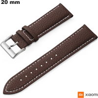 Koop Xiaomi Brown 20mm Echte Leren Smartwatch Horlogearmband