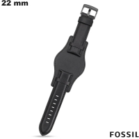 Venta de bracelet de 22 mm para reloj Fossil negro de cuero auténtico