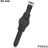 Venta de bracelet de 22 mm para reloj Fossil negro de cuero auténtico