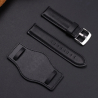 Venta de bracelet de 22 mm para reloj Fossil negro de cuero auténtico