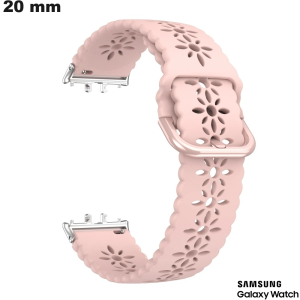 Bracciale 20 mm Rosa orologio connesso Samsung Silicone di qualità