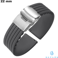Bracelet Haylou 22mm Silicone Gris pour montre  /  Frais de Port 3,99€