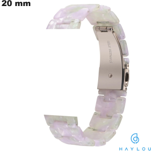 Bracelet montre intelligente Résine 20 mm Blanc Haylou de qualité
