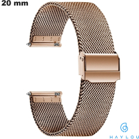 Bracelet Haylou de smartwatch 20 mm Doré rose