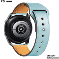 Armband Leder 20mm Uhr Blau Samsung / Kostenloser Versand